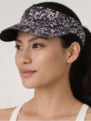 Lululemon Fast Paced Run Visor Floral Spritz Multi EUC thumbnail 1