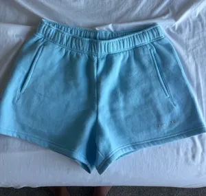 light blue aerie cloud fleece shorts thumbnail 1