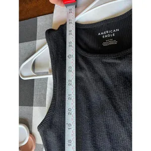 American Eagle Black Ribbed Bodysuit thumbnail 3