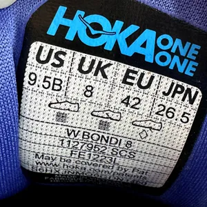 Hoka One One Bondi 8 Running Shoes Sneakers Stellar Blue Cosmos 9.5B thumbnail 6