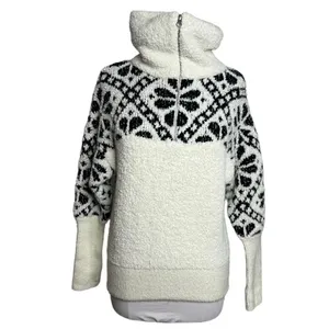 Anthropologie Pilcro Maia Cropped‎ Quarter-Zip Pull Over Sweater Sz S cozy thumbnail 8