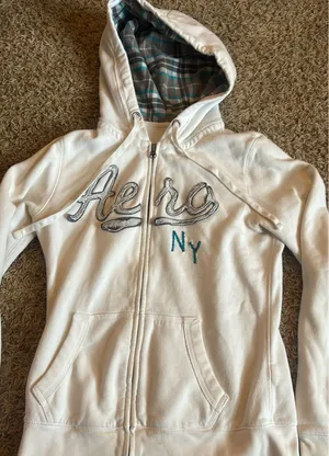 Vintage Aeropostale Zip-Up Jacket Y2K Hoodie Medium thumbnail 1