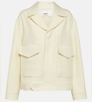 Ami Cream Utility virgin wool Pocket Jacket thumbnail 1