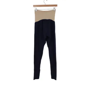 Motherhood Maternity Navy Blue Over the Belly Leggings Size Medium Full Panel thumbnail 3