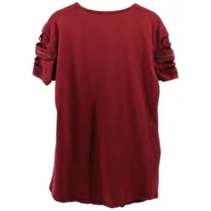 Lagos‎ Wine Red "Live Free" Three Dimensional Tee Artsy Grunge Novelty Rocker XL thumbnail 4