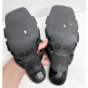 Abound Sandals‎ Size 6 Black Square Toe Woven Stiletto High Heels thumbnail 9