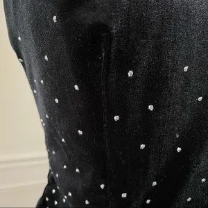 Scott McClintock 2000 Millennium Black Velvet Column Halter Dress 10 thumbnail 5