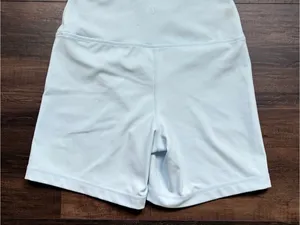 Yogalicious XS Pale Blue High-Waist Crossover Bike Shorts thumbnail 2