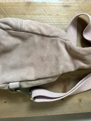 Free People Hudson Suede Sling Bag Dusty Rose Pink Crossbody Purse thumbnail 5