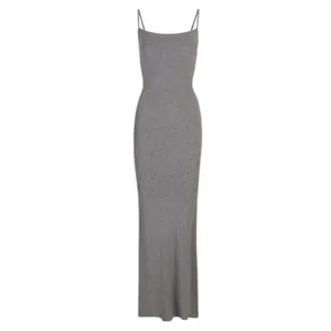 SKIMS HEATHER SOFT LOUNGE’ RIBBED STRETCH LONG SLIP DRESS WOMENS SIZE X-Small thumbnail 4