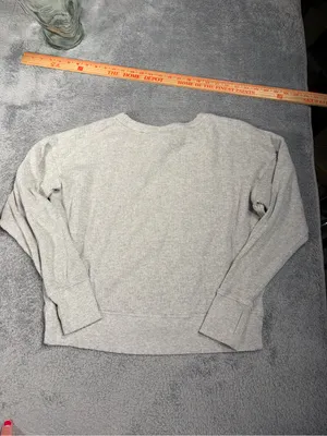 aerie offline Light Gray Ribbed Crewneck long sleeve shirt XXS thumbnail 4