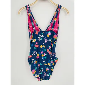 Vera Bradley Sea Tea Amanda Cutout One Piece Swimsuit Large Blue Floral Swimsuit thumbnail 6