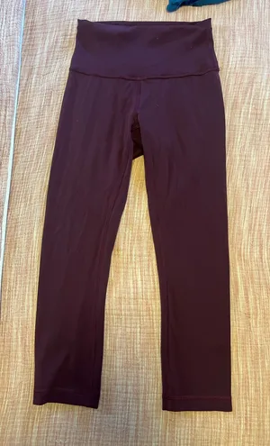Dark Red Lululemon Leggings thumbnail 1