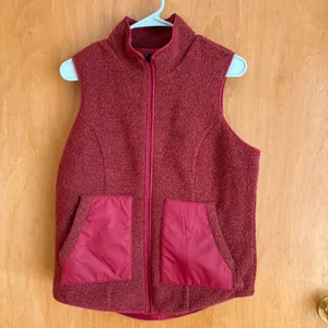 Smartwool Hudson Trail Reversible Vest Women Size‎ S Red SW019268 Fleece Quilted thumbnail 2