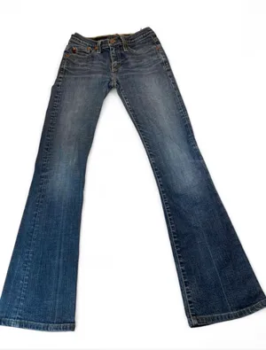 AG Adriano Goldschmied Women's The Angel Bootcut Blue Stretch Denim Jeans 24 thumbnail 1