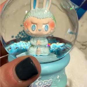 Pop Mart Labubu Big Into Energy Crystal Ball - Hope Snow Globe New thumbnail 9