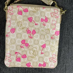 Vintage Coach Waverly Cherries Print Crossbody Purse thumbnail 5