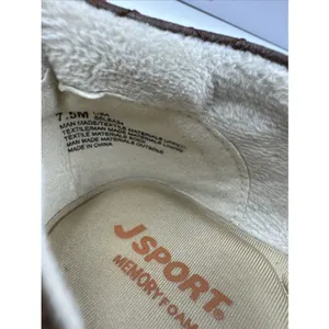 JSport Women's Casual Loafer Slip On Shoes Flats Faux Fur Lined Brown Size 7.5 thumbnail 14