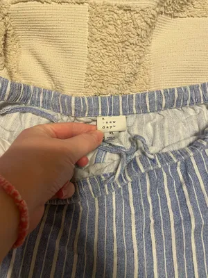 A New Day Blue and White Striped Shorts thumbnail 2