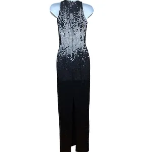 VTG Nightline by Della Roufogali Black Sequin Gown Sz. 4 thumbnail 3