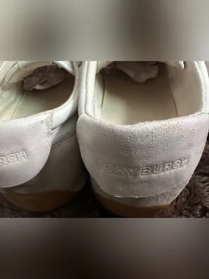 Tory Burch Hank White and Beige Suede Retro Runner Sneaker thumbnail 7