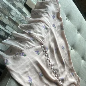 NWT LPA The Label Revolve Pink Ruffle Lavender‎ Floral Maxi Dress Size Medium thumbnail 5
