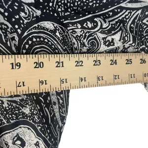Lauren Ralph Lauren Size XL Black White Paisley Silk‎ Blend Blouse thumbnail 9