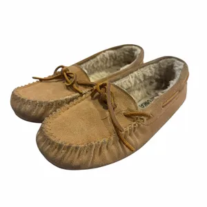 Minnetonka Shearling‎ Moccasins Size 6 Leather Lined Slippers thumbnail 3