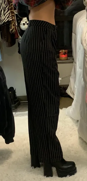 Striped Trousers Black thumbnail 2