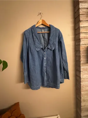 FREE‎ PEOPLE Charlie Denim Button-Front Tunic thumbnail 2