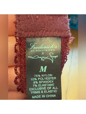 Frederick’s of Hollywood X Megan Fox Milana Lace Bodysuit Wine Burgundy M thumbnail 4