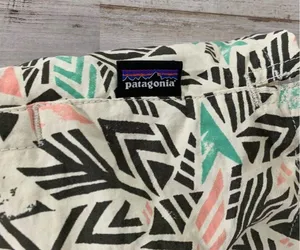 Patagonia Barely Baggies Abstract Geo Print Nylon Shorts in Quiver and Quill thumbnail 2