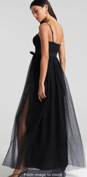 Showpo At the Alter Dress In Black thumbnail 2