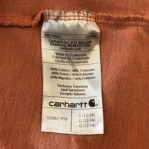 Carhartt Women's Iconic K87 Pocket T-Shirt Loose Fit Short Sleeve Pink L 12-14 thumbnail 4