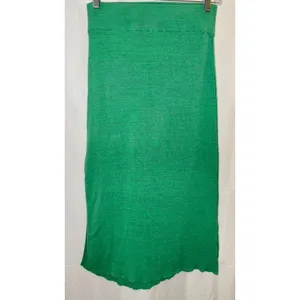 Free People Golden Hour Knit Midi Skirt Green Sz S thumbnail 3