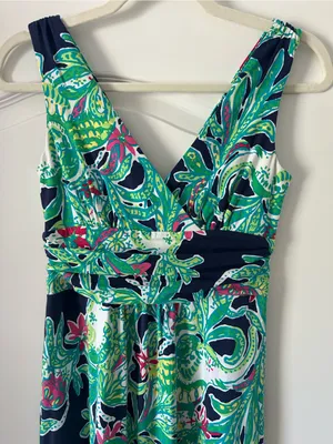 Lilly Pulitzer Sloane Sleeveless V-Neck Maxi Dress Bright Navy Trunk Show thumbnail 2