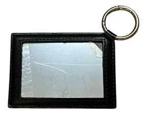 Yves Saint Laurent YSL Beauté Black & Gold Keychain Mirror with Ring thumbnail 2