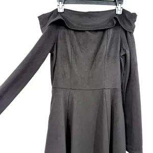 Altar'd‎ State Size Medium Off the Shoulder Black Long Sleeve Dress Short thumbnail 1