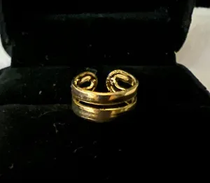 Ladies Stainless Steel Rose Gold Color Adjustable Toe Ring thumbnail 1