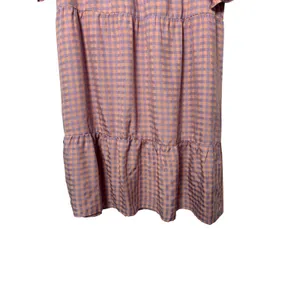 Urban Threads Women Dress 10‎ Purple Peach Gingham Tiered Smock Tall Cottagecore thumbnail 6