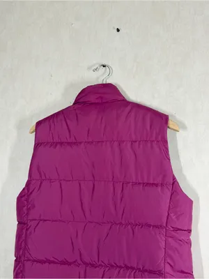 Lands’ End Women’s Down Puffer Quilted Vest Full Zip in Pink M thumbnail 5