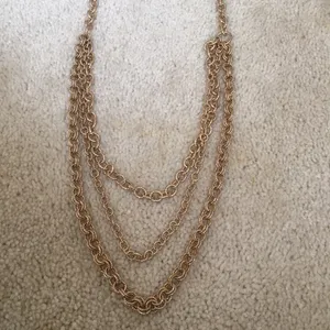 Anthropologie 4 for $20! NEW Gold Chain layering statement necklace thumbnail 2