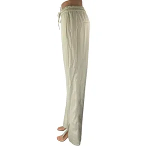 Zara Women's Beige Cream High Waisted Drawstring Flare Trousers Pants Size S thumbnail 2