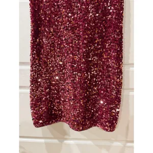 Lulus Perfect Sparkle Mauve Sequin Lace Up Mini Dress Large Cocktail Party Glam thumbnail 4
