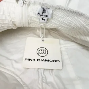 Showpo. Pink Diamond White Pleated Front Tulle Skirt Suzanna Mini Dress size 10 thumbnail 3