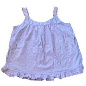Dreams Co Purple Lavender Retro Embroidered Floral Kidcore Ruffle Lace Top thumbnail 3