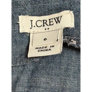 J.Crew Womens Blue Chambray Ruffle Faux Wrap Dress Style Size‎ 6 thumbnail 6