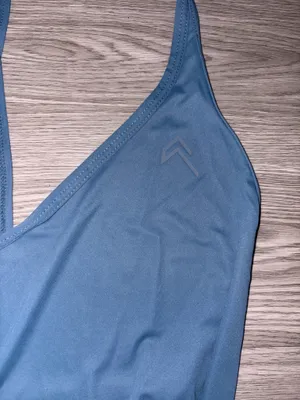 Oner Active Go To Strappy Loose Vest Tank in “Moonstone Blue” thumbnail 3