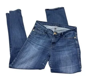 Rock & Republic Women Size 12 Bootcut Blue Jeans Medium Wash Embellished Pockets thumbnail 1