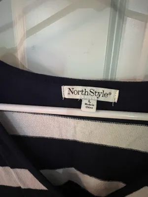 NorthStyle Striped Pullover Sweater Striped Navy White Large thumbnail 3